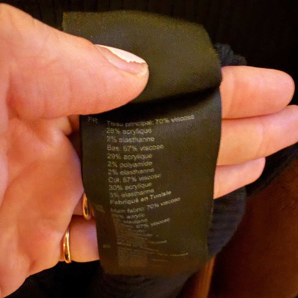 NWT Sandro Polo Neck Navy Ory Sweater with Gold Buttons Size 2 (Medium) - Picture 8 of 8